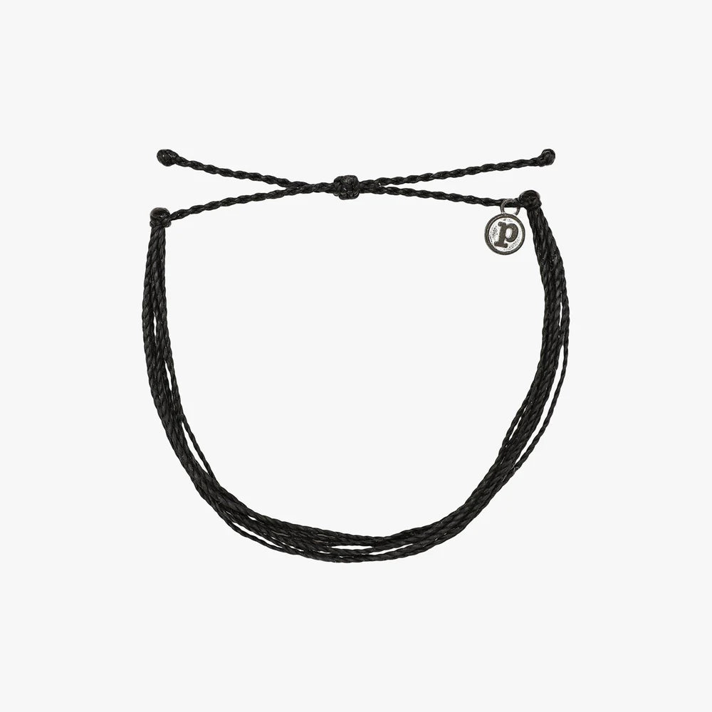 Pura Vida Bright Original Anklet Black Leaf in Creek