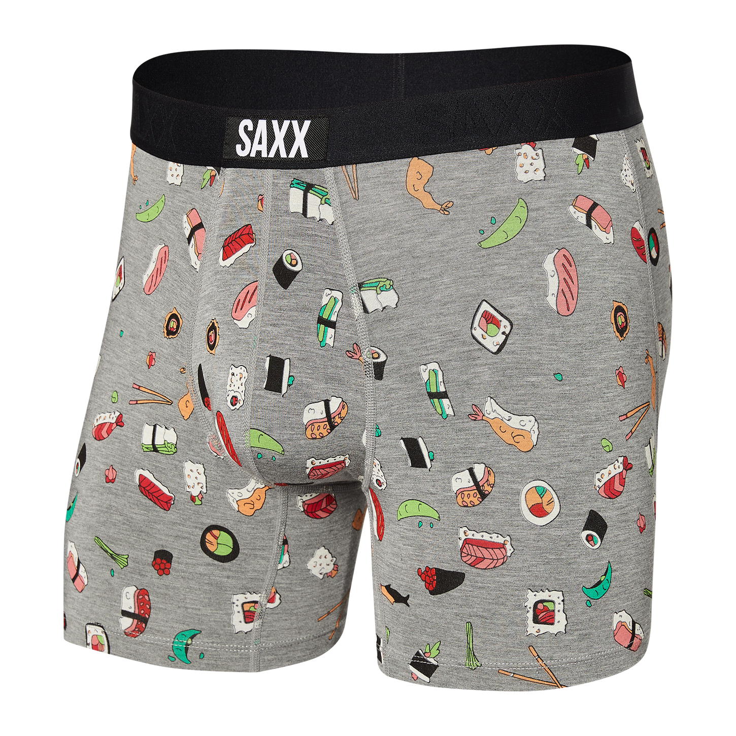 Saxx Vibe Boxer Brief -Grey Sushi Doobie Doo – Leaf in Creek